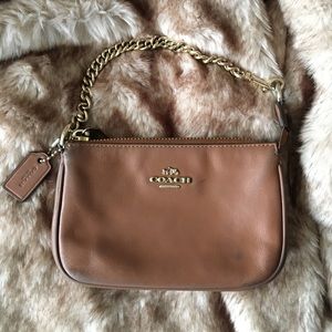 Coach Wristlet with Gold Chain